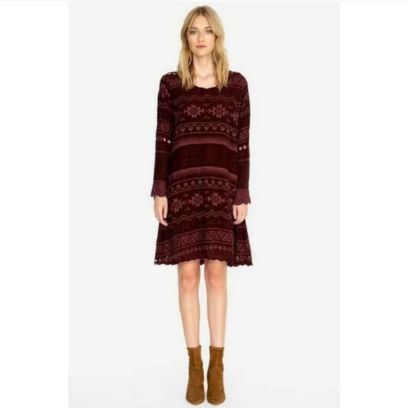 JOHNNY WAS Avery Embroidered Dress Boho Eyelet Aztec - Picture 3 of 10